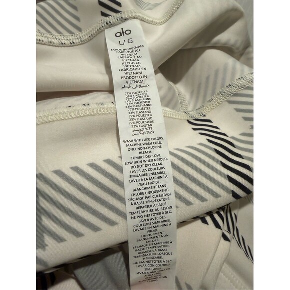 Alo Yoga Airlift Plaid 2pc Set Womens L High-Waisted Leggings + Bra - Picture 5 of 7